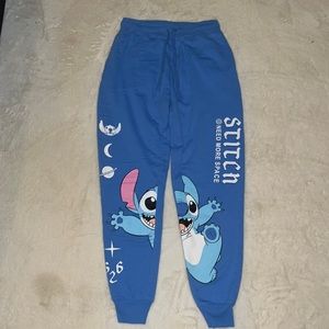 Blue stitch sweatpants. size small